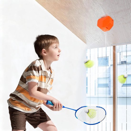 Badmintontrainer Set - Automatische Shuttle - Zelf Training - Afstandsbediening - 9 cm - Diverse Kleuren — afbeelding 3