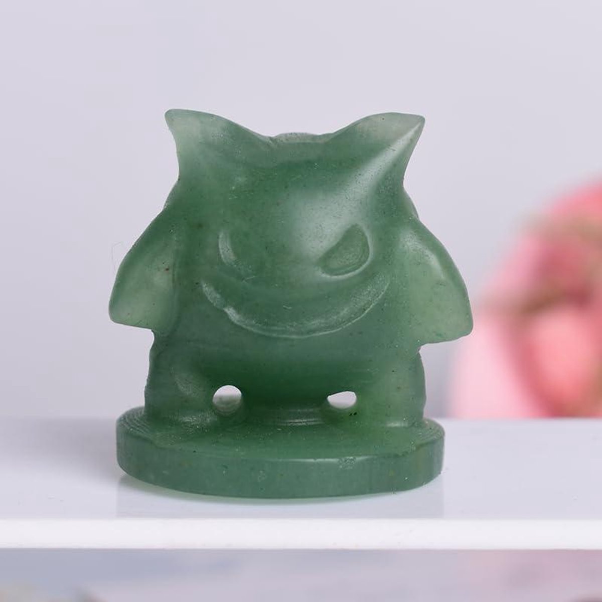Kristal Steen Figuur - Decoratie Steen - Feng Shui Ornament - Natuurlijke Kleurvariatie - 33-45 Gram - Groen