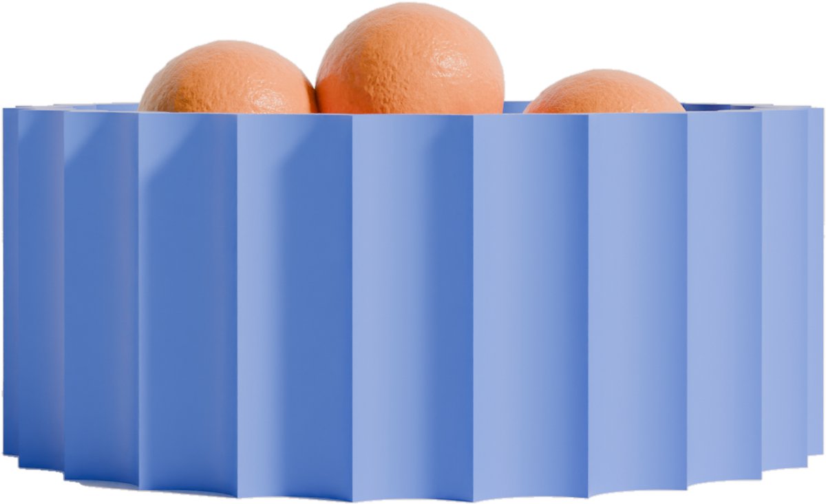 Fiastra Trivela fruitschaal - fruitmand - schaal - blauw - 30 x 30 cm