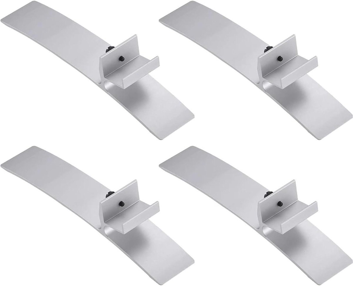 Verwarming Beugel - Paneel Houder - Vrijstaande Opstelling - Robuuste Ondersteuning - Max 1300mm Lengte - Zilver