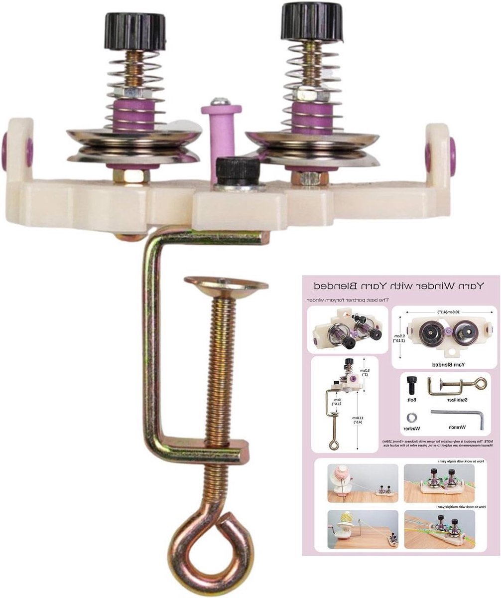 Draadgeleider voor haken - Garenwinder met klem - Handig garenbeheer - Dubbelzijdig ontwerp - Past op 4 cm dikte - Meerkleurig