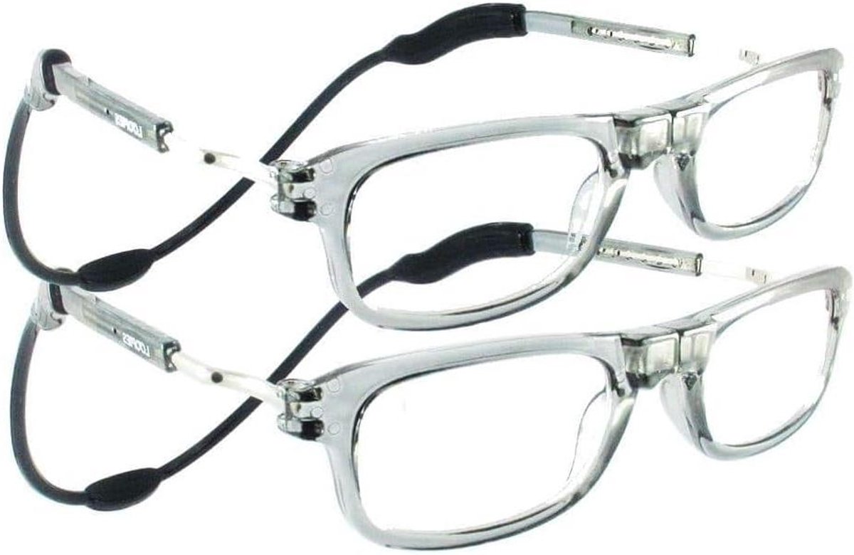 Leesbril - Lezers - Lezen en Zien - Magnetische Sluiting - 14 cm - Grijs