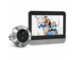 Digitale Deurspion | Camera | Wifi | App bediening | Eenvoudige installatie | Tweeweg audio | Tuya Smart Life | Wit