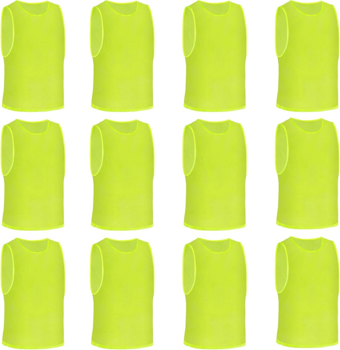 12 Stuks Ademend Mesh Trainingsvest voor Volwassenen - Snel Droog, Maatwerk, Ideaal voor Voetbal en Basketbal
