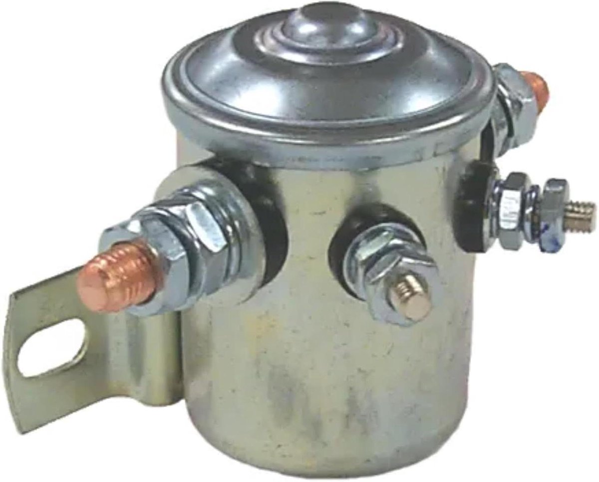 Startmotor Solenoïde - Relais Schakelaar - Motor Starten - Directe Vervanging - 3 Inch Lengte - Grijs