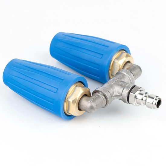 Allecto - Dubbele Turbo Nozzle - Hogedrukreiniger Accessoire - 4000 PSI - Messing en Keramiek - Voor Effectieve Reiniging - Voor Tuin en Auto - Hog... van Allecto — afbeelding 4