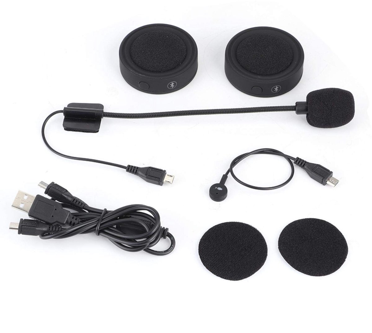 Allecto - Bluetooth Motorhelm Hoofdtelefoon - Handsfree Stereo - Draadloze Verbinding - Veiligheid - Geluidskwaliteit - Geschikt voor Motorrijders ...