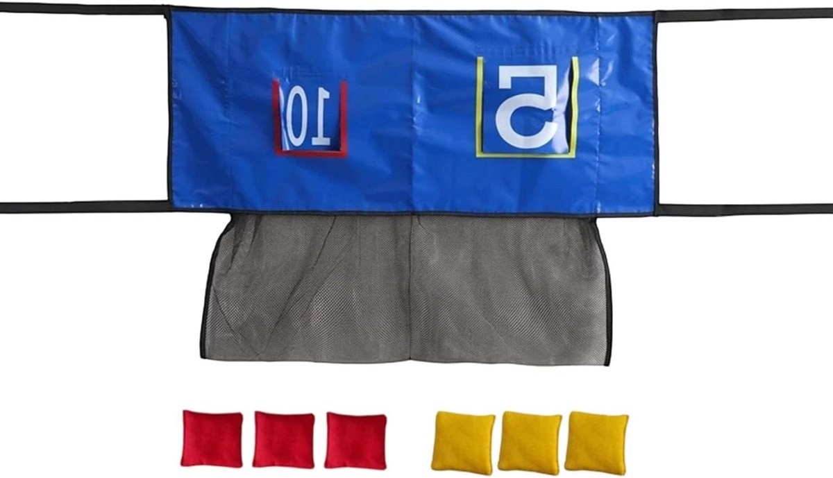 Werp Net Target - Zandzak Spel - Buiten Spelen - Interactief Trampoline Spel - 96 cm - Multicolor