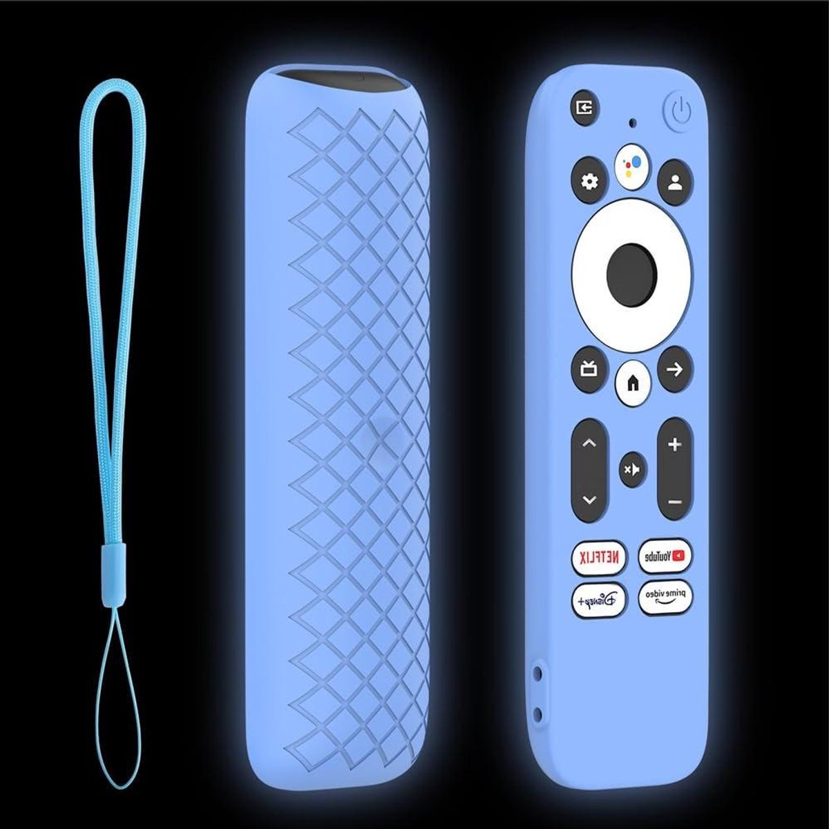 Afstandsbediening Hoes - Beschermhoes Siliconen - TV Gebruik - Anti-slip Textuur - N.v.t. - Fluorescerend Blauw