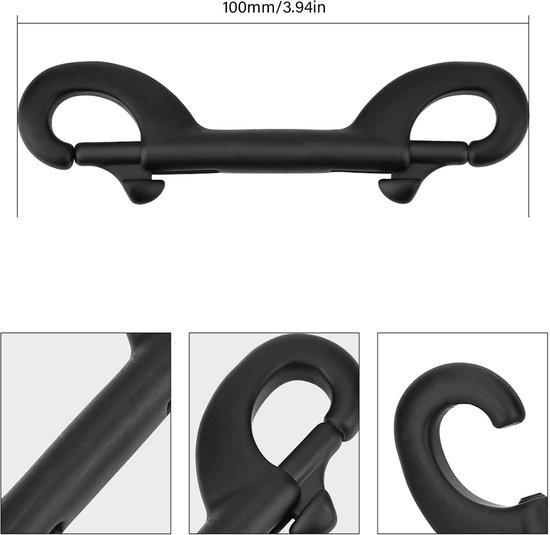Dailygoody - Dubbele End Bolt Snap - Roestvrij staal - Duurzaam en stevig - Ideaal voor duikers - Veerbelaste duimvergrendeling - Gemakkelijk te gebru — afbeelding 3