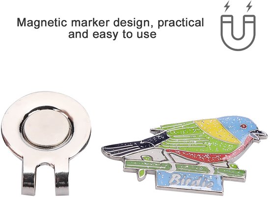 Dailygoody - Golf Hoed Clip - Magnetische Bal Marker - Roestvrij staal - Leuke Golf Gift voor Vrouwen en Kinderen - Duurzaam en Praktisch van Merkloos — afbeelding 2
