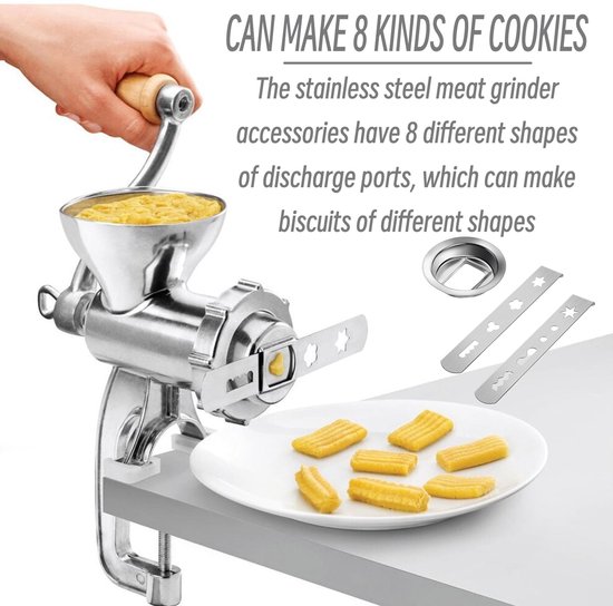 VCSJW 2-delige Spuitmond Set voor Keukenmachine - RVS Pastry Accessoires met 8 Mallen van Merkloos — afbeelding 3