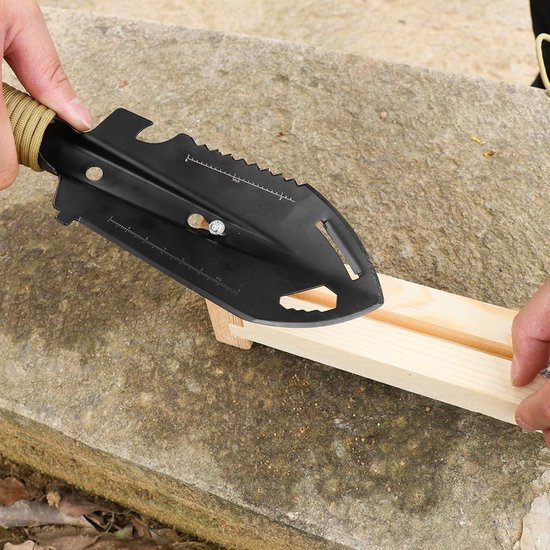 Dailygoody - Camping Schep - RVS Overlevingsschep - Multifunctionele Schep voor Buiten - Ideaal voor Kamperen - Lichtgewicht en Duurzaam - Geschikt vo — afbeelding 5