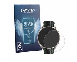 Savvies - Screenprotector voor Amazfit Cheetah 2 Ultra - Folie Beschermfolie transparant 6 Stuks