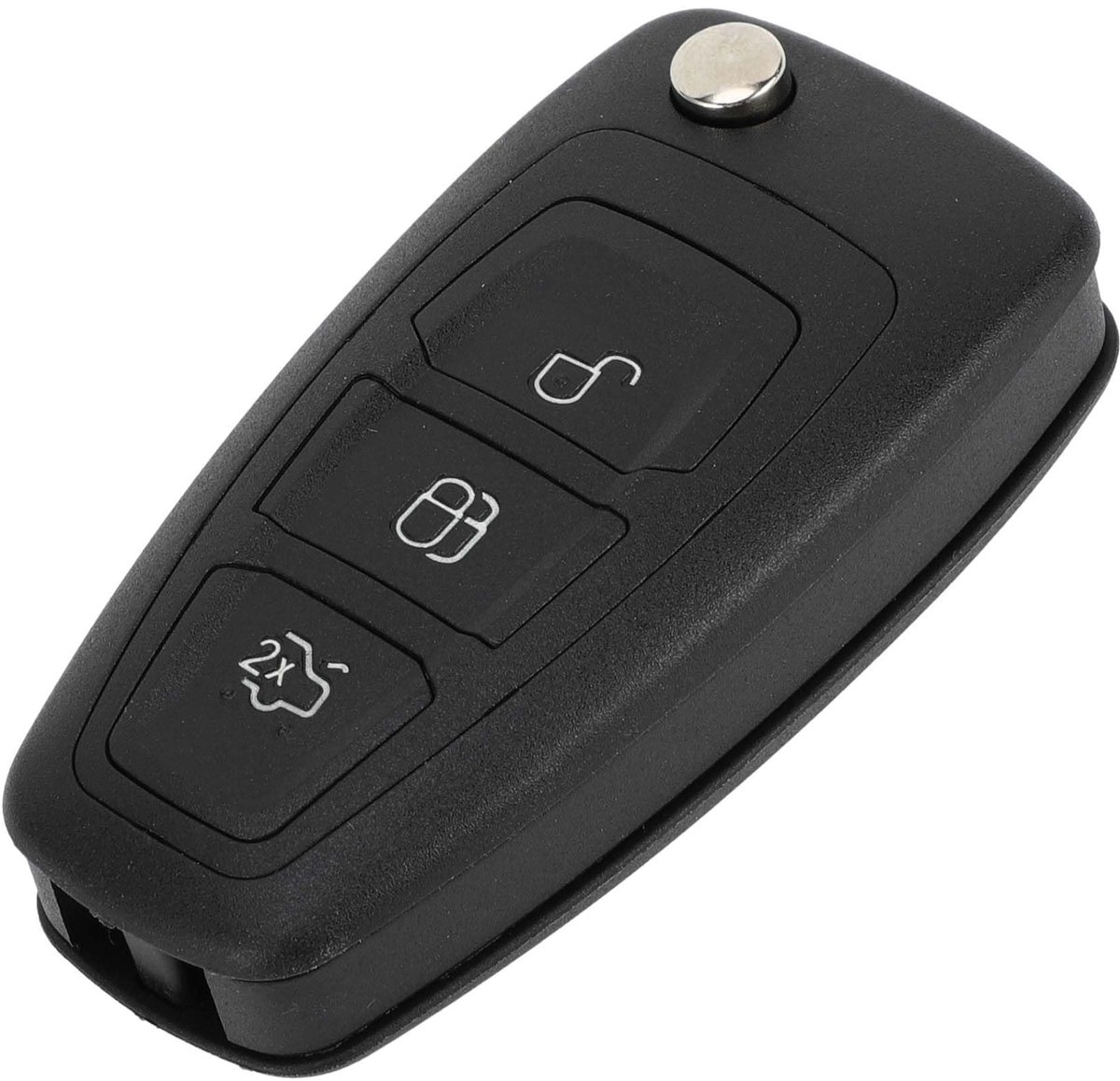 Dailygoody - Sleutelbehuizing - Keyless Entry - Vervangingsbehuizing - Zwart - 3 Knoppen - Geschikt voor Ford - Kunststof