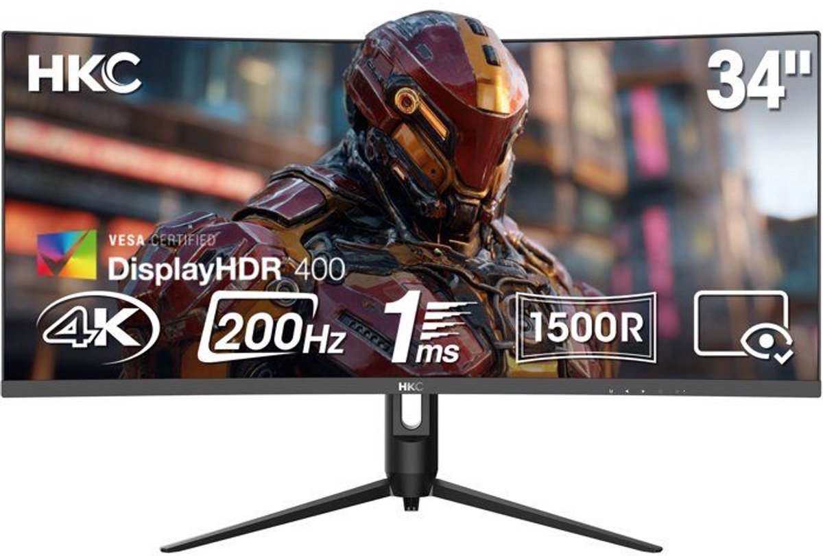 HKC CG345U - UltraWide QHD VA Gaming Monitor - 34 Inch - 200 Hz - 1ms