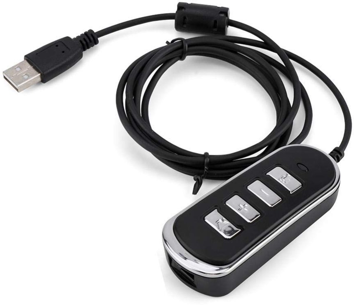 Shopcentral - Line converter - USB audio headphone converter - Met volume- en mute-functie - Groene kleur - Geschikt voor PC - 1 poort