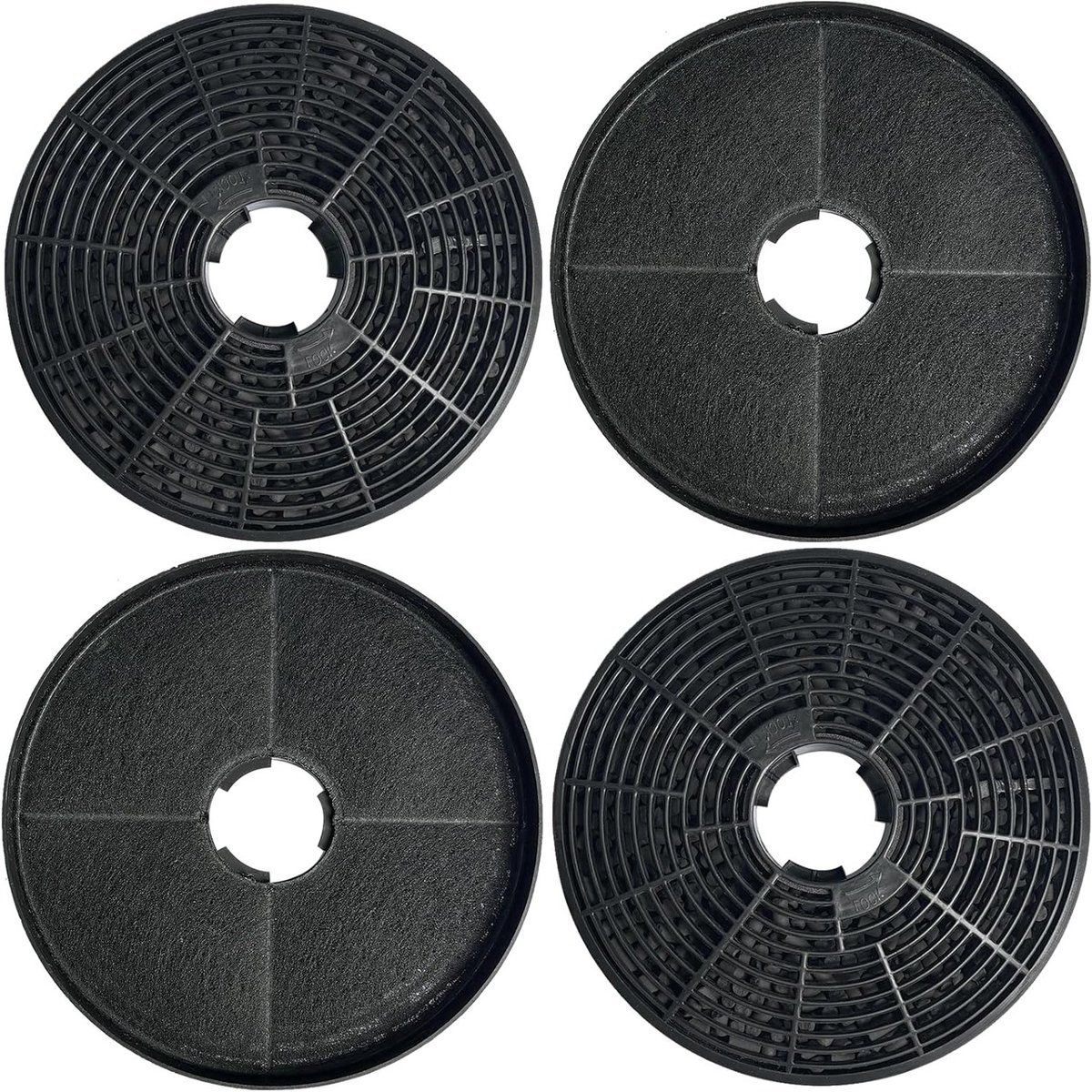 Actieve Koolstoffilter Set van 4 Stuks voor Afzuigkappen Vervangingsfilters voor Efficiënte Luchtzuivering en Geurverwijdering