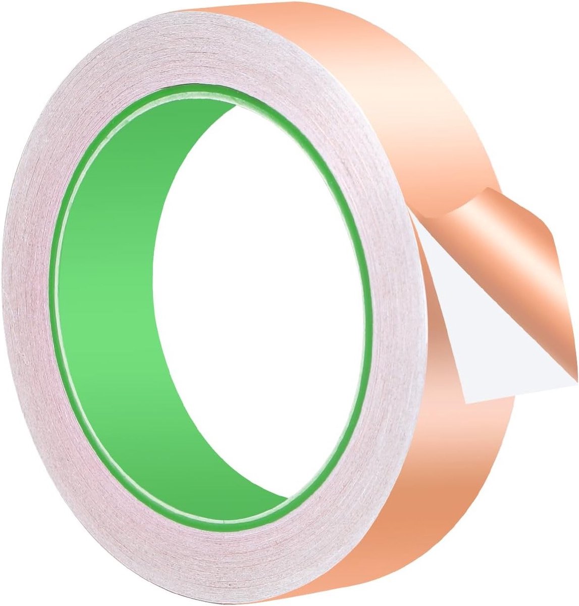 Koperband 25 mm x 20 m, zelfklevend, geleidend voor EMI-bescherming, elektrische reparaties en glasbewerking