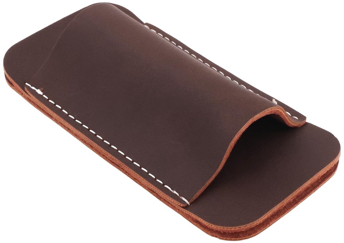 Allecto Riem Organizer - Lederen Schede - Bruin - Vouwmes Houder - Geschikt voor 2 inch riemen - Compact en handzaam
