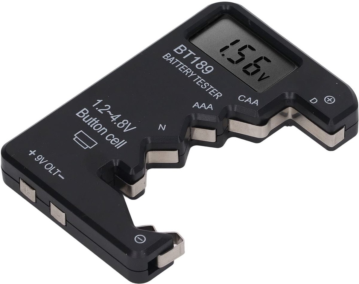 Batterijtester Universele Batterijcontroleur Kleine Batterijtester voor C AA AAA D N 9V 6F22 Batterij 15V 3V Knoopcelbatterij Checker (zwart) - html content - controleurmogelijkheden .