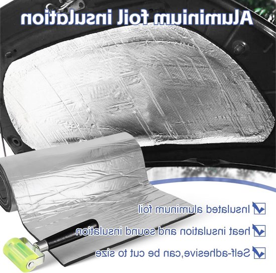 Isolatiemaat voor Auto's - Zilver Schuim, Zelfklevend, 5mm Dikte, 40cm x 200cm, Waterdicht en Vochtbestendig, Ideaal voor Trucks en Campers — afbeelding 2