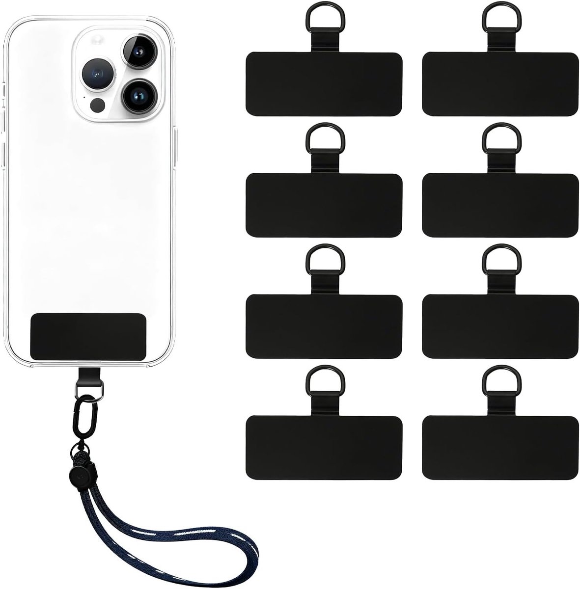Universele Telefoonhouder Set van 8 Stuks, Antidiefstal Beveiliging, Ideaal voor Buitenactiviteiten en Reizen