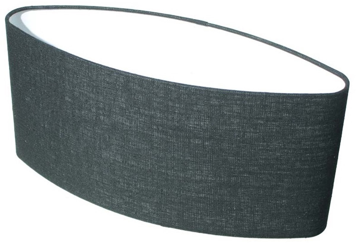 Lampenkap Ovaal Linnen Zwart 35cm