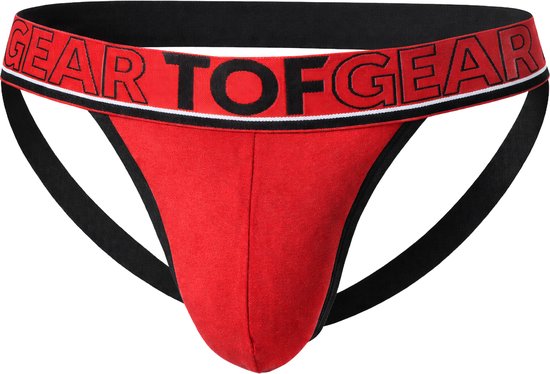 TOF Paris Champion Jockstrap Red - MAAT M - Heren Ondergoed - Jockstrap voor Man - Mannen Jock