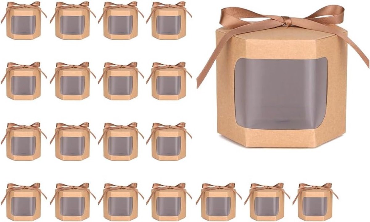 20 Stuks Cupcake Muffin Dozen met Venster, Ideaal voor Taarten, Gebak en Desserts