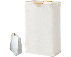MIVRAY Wasmanden - Wasmand Laundry Basket Stoffen Wasmand Opvouwbare Wasmand Met Hengsel Voor Slaapkamer En Badkamer, Grote Wasmand, Oxford-Stof, Wit