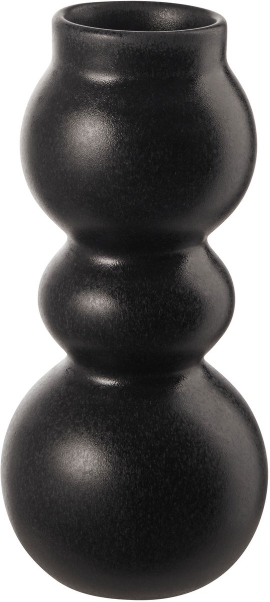 ASA Selection como Vaas Black Iron, bloemenvaas, tafelvaas, decoratieve vaas, aardewerk, matzwart, H 19 cm, 83093174