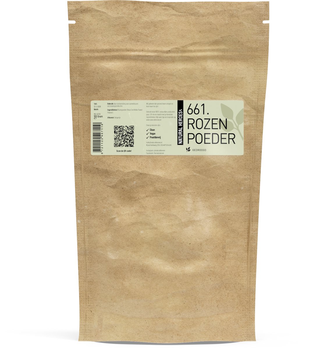 Natural Heroes - Rozenpoeder (Gedroogd) 100gr