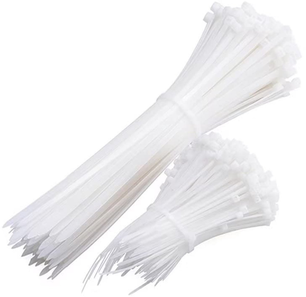 Dailygoody - Witte Kabelbinders - Nylon Kabelbinders - 500 stuks - Organiseren van Draden - Ritssluitingen - Bevestigingsmiddelen - Geschikt voor Kabe...
