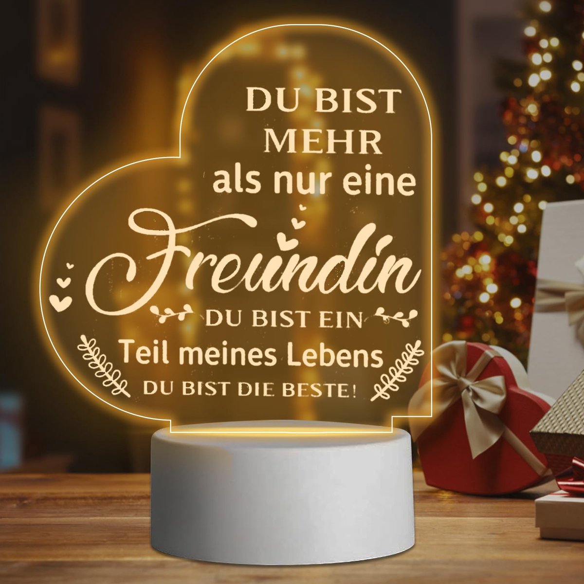 Dailygoody - Led-nachtlampje - Creatieve knutsellamp - Perfect cadeau voor vriendin - Hartvormig - Decoratie voor huis - Geschikt voor elke gelegenhei...