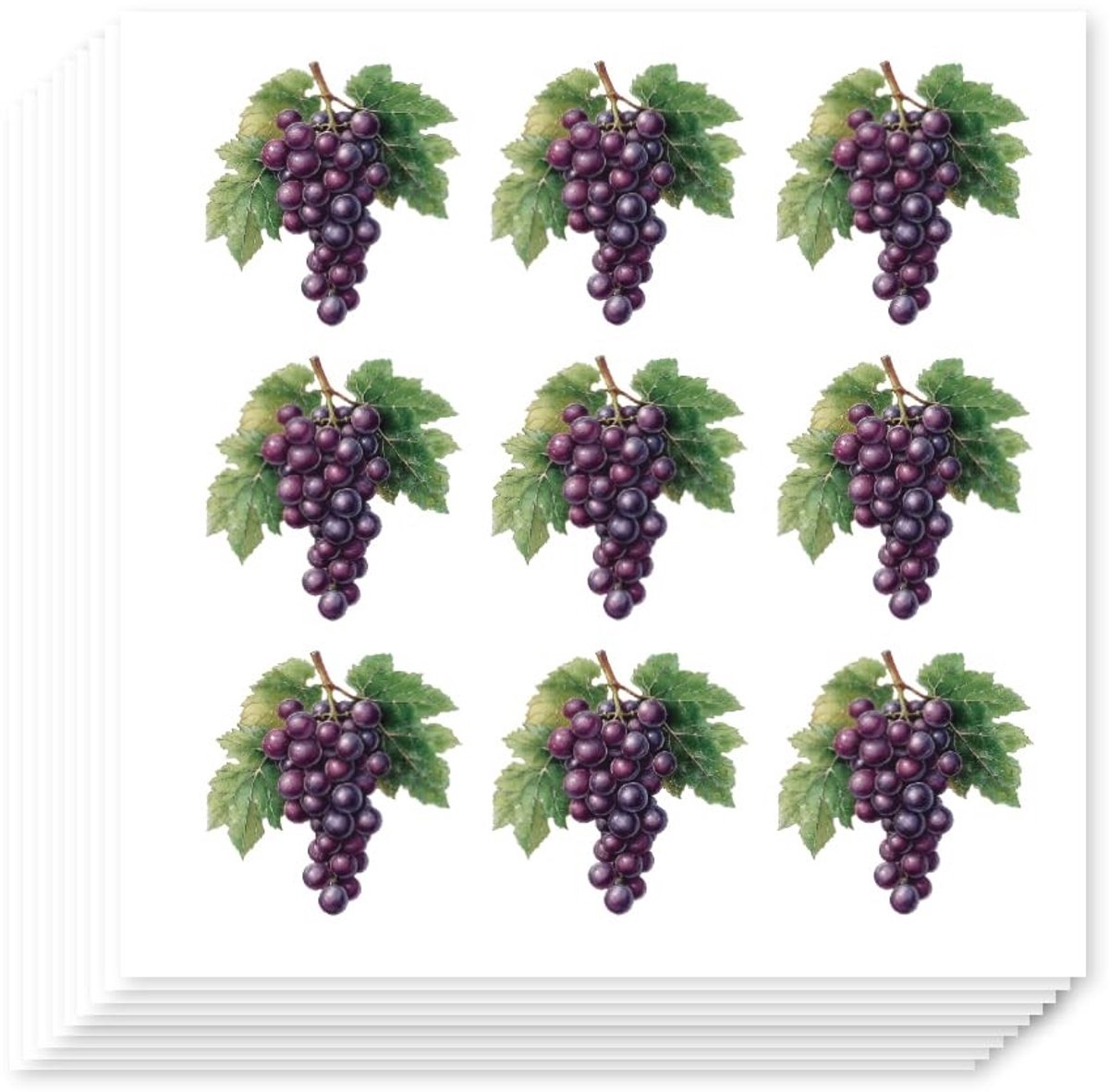 Dailygoody - Druivenstickers - Schattige fruitstickers - 180 stuks - Gemengde kleuren - Zelfklevende labels voor scrapbooking - Geschikt voor fee