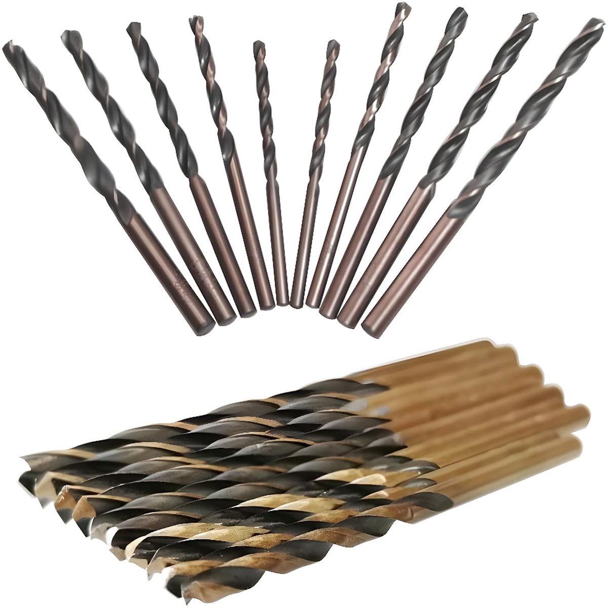 Dailygoody - hoge snelheid staal Twist Boor - Kobalt boorbits - Geschikt voor metalen - 10 stuks - Diverse maten - Ideaal voor staal en ...