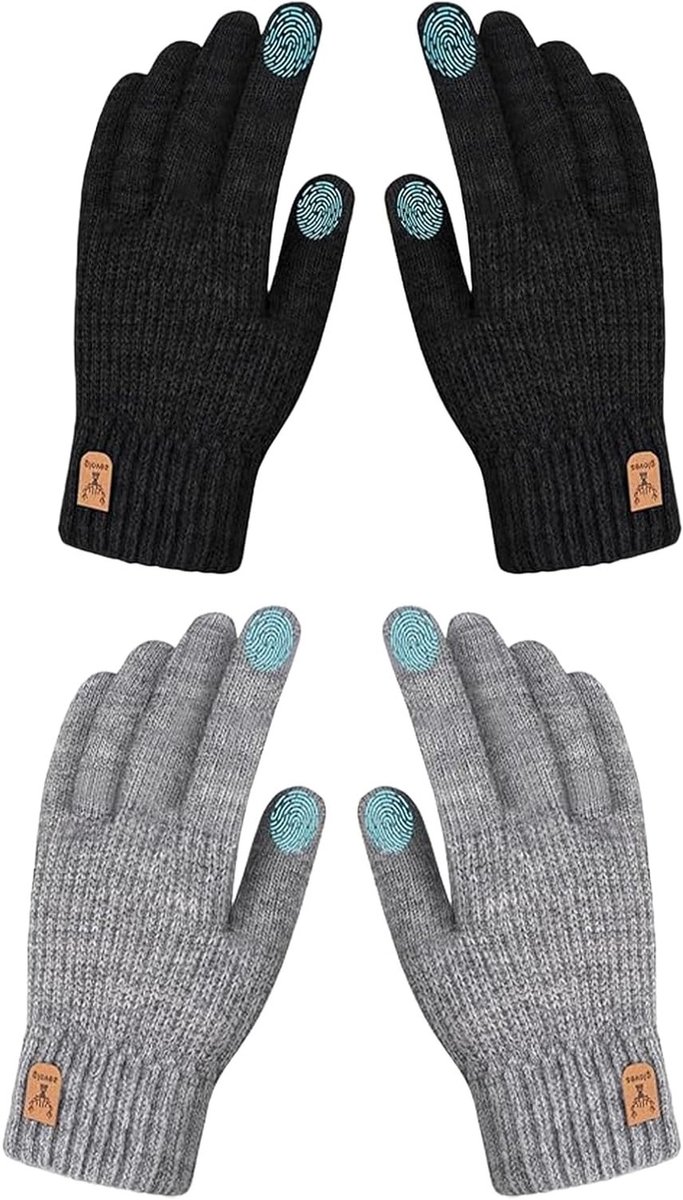 Winterhandschoenen voor Mannen en Vrouwen - Touchscreen, Warm Fleece, Ideaal voor Buitenactiviteiten, Sport, Hardlopen en Fietsen
