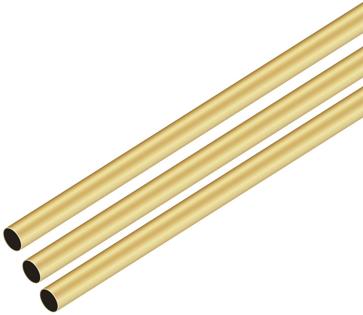 Dailygoody - Brass Tube - 3Pcs Messing Buizen - 300mm Lengte - 6mm OD - Waterdicht en Duurzaam - Voor Thuis en Tuin - Ideaal voor DIY Projecten