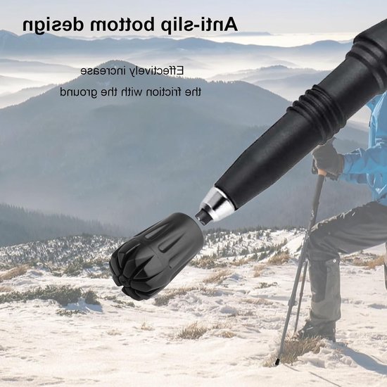 8 stuks stoppers voor wandelstokken, geschikt voor Nordic walking, trekking en hiking op asfalt, gravel en in de bergen, gemaakt van duurzaam PVC — afbeelding 5