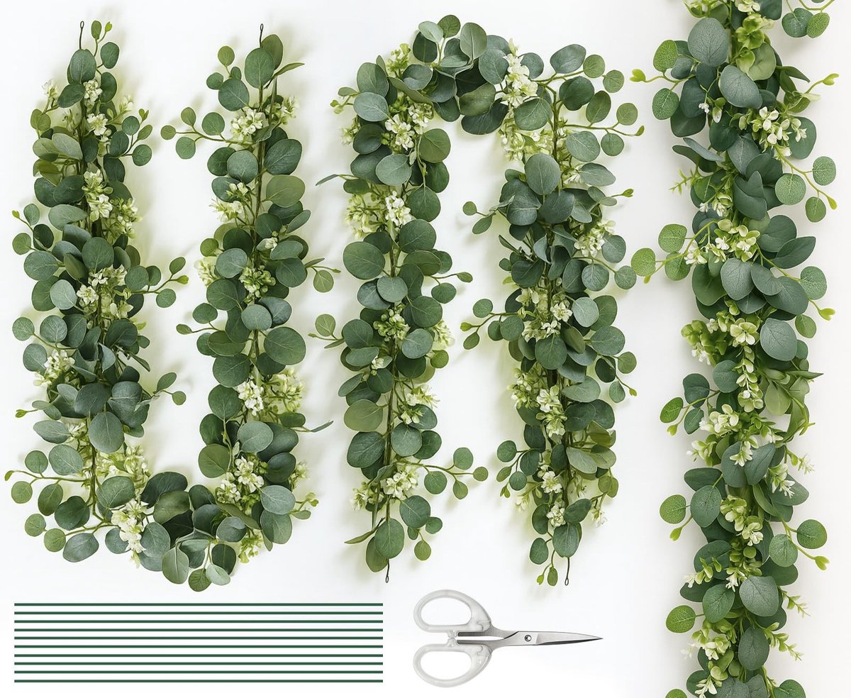 NTHProducts - Eucalyptus Decoratieve Slang - Kunstplant Garland - 1.8 Metres - Groene Bladeren - Bruiloft en Feest Decoratie - Natuurlijke Uitstraling