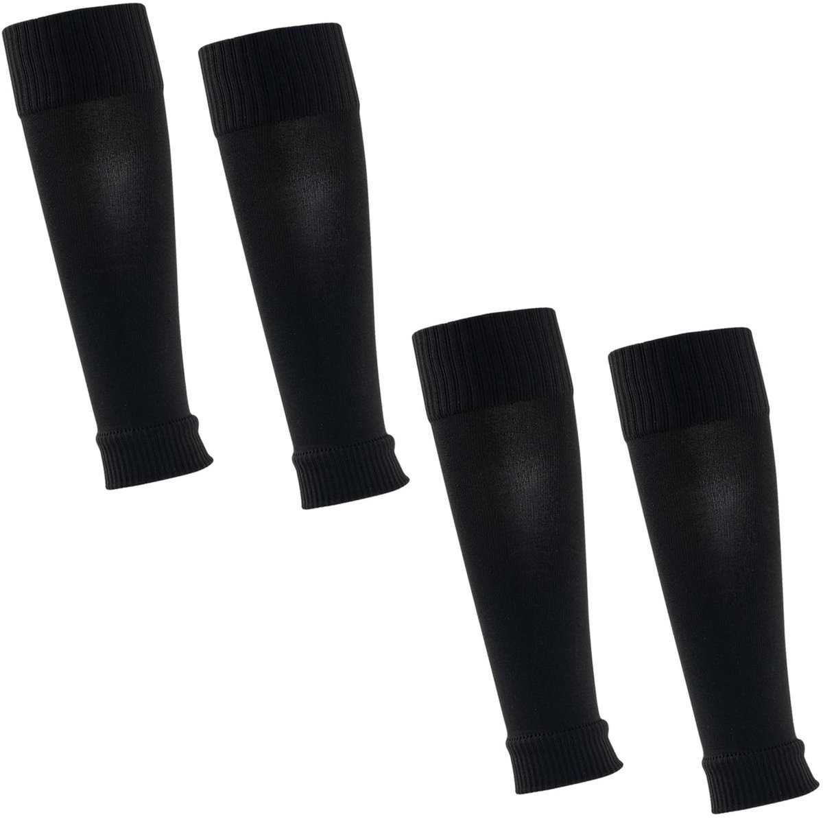 NTHProducts - Voetbalsokken - Sportieve Beenwarmers - Zwart - Ademend en Comfortabel - Ideaal voor Voetballers - 2 Paar