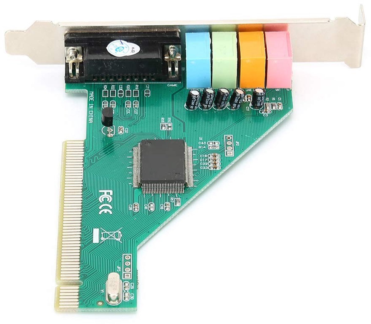 Allecto - Computer Geluidskaart - 4.1 Kanaals Geluid - PCI Interface - 3D Geluidseffecten - Voor Desktop PC - Hoogwaardige Audio