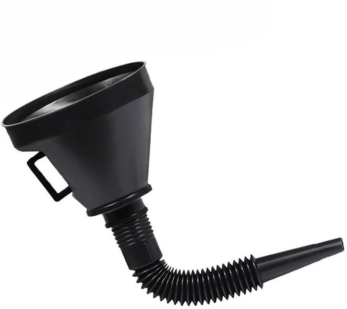 2pcs Trechter met flexibele tuit en filter - Ø 150 mm - zwart - kunststof
