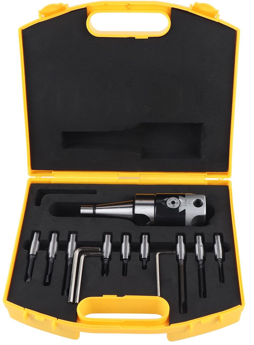 Allecto - Boor Set - Carbon Staal - CNC Freesgereedschap - Met Opbergdoos - Professioneel Gereedschap - Duurzaam - Geschikt voor Houtbewerking - Vo...