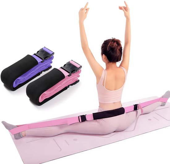 Dans Stretch Band – Yoga Riem - Stretch Band voor Flexibiliteit – Pilates en Gymnastiek Trainingsband voor Rek- en Strekoefeningen voor Volwassenen en Kinderen - Zwart — afbeelding 5