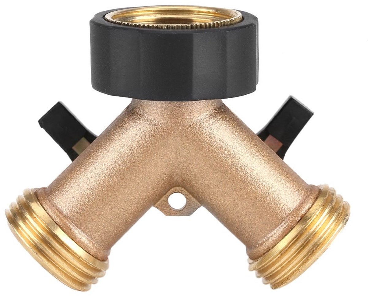 Byshayne - Y-vormige waterafvoeradapter - 2 weg slangverdeler - Duurzaam en weerbestendig - 3/4 slang aansluiting - Tuin irrigatie - Geschikt voor t...