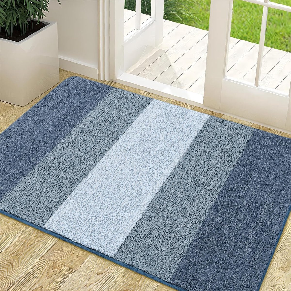 Homaxy Droogloopmat - Schoonvoetsmat - Antislip Droogvoetsmat - Ingang Deurmat - 60x90 cm - Lichtblauw