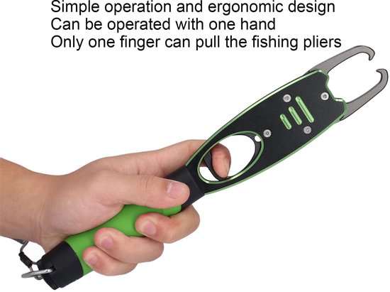 Allecto - Vis Lip Gripper - Vissen Gereedschap - Rubber Handvat - Grip Grabber - Perfect voor Zeevissen - Luchtvaart Aluminium — afbeelding 4