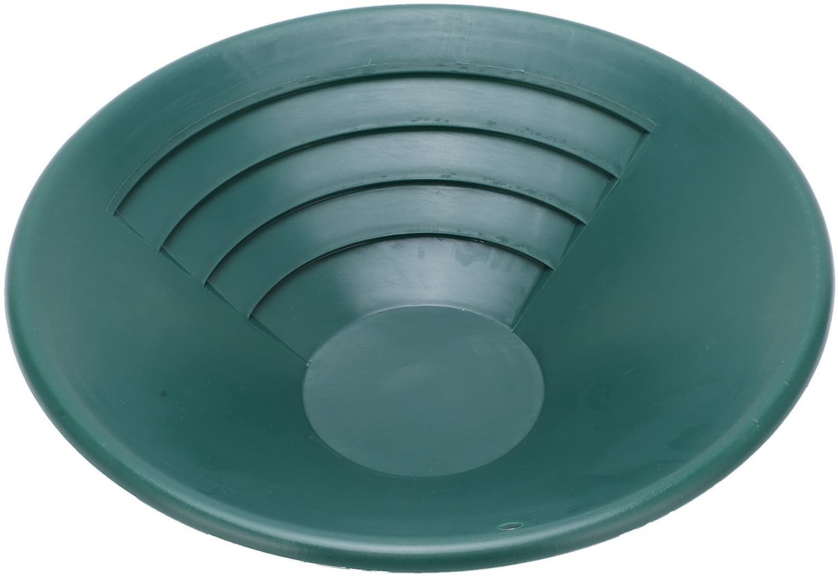 Allecto Plus - Fijn Goudherstelpan voor Goudzoeken en Goudmijnen - 260 mm - Groen - Waszeefbak Accessoire